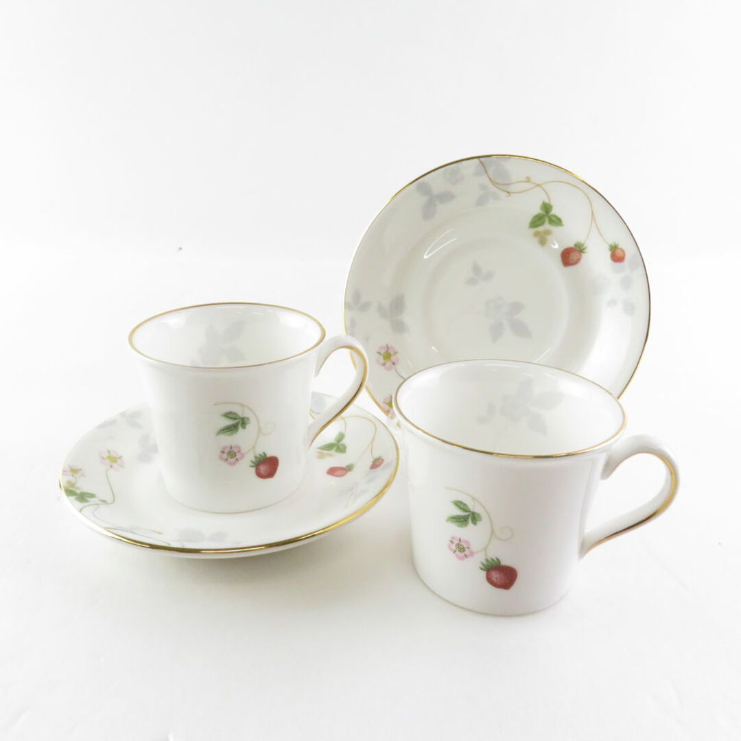 WEDGWOOD(ウェッジウッド)のWEDGWOOD ウェッジウッド ワイルドストロベリー パルテル デミタスカップ＆ソーサー 2客 ペア SM2112H  インテリア/住まい/日用品のキッチン/食器(グラス/カップ)の商品写真