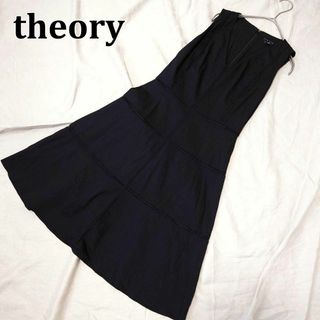 theory - Theory ワンピース リネン レース ブラック サイズ0 Aライン
