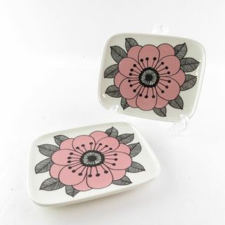 マリメッコ(marimekko)の美品 marimekko マリメッコ ケスティト 中皿 2枚 セット スクエアプレート 15cmプレート ST75F (食器)