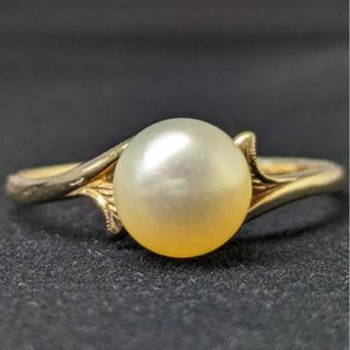 ミキモト(MIKIMOTO)の958 ミキモトパールリングK14YGイエローゴールド7.5mm19号(リング(指輪))