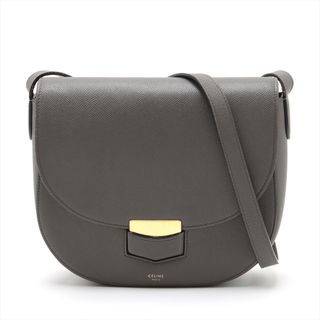 セリーヌ(celine)のセリーヌ トロッター レザー  グレー レディース ショルダーバッグ(ショルダーバッグ)