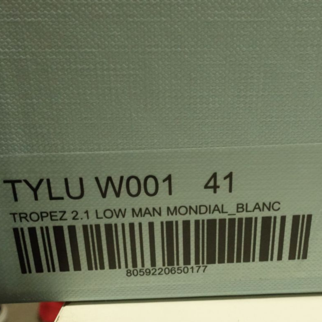 PHILIPPE MODEL(フィリップモデル)の訳ありPHILIPPE MODEL TROPEZ 2.1 LOW MAN フィリップモデル トロペ ホワイト メンズ スニーカー TYLU W001, 41サイズ メンズの靴/シューズ(スニーカー)の商品写真