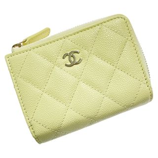 シャネル(CHANEL)の☆☆CHANEL シャネル タイムレスクラシック AP3177 クリームイエロー 3つ折り財布 キャビアスキン レディース ゴールド金具(財布)