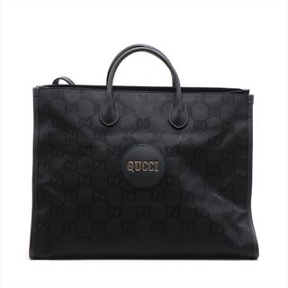 グッチ(Gucci)のグッチ オフザグリッド ナイロン×レザー  ブラック レディース トートバ(トートバッグ)