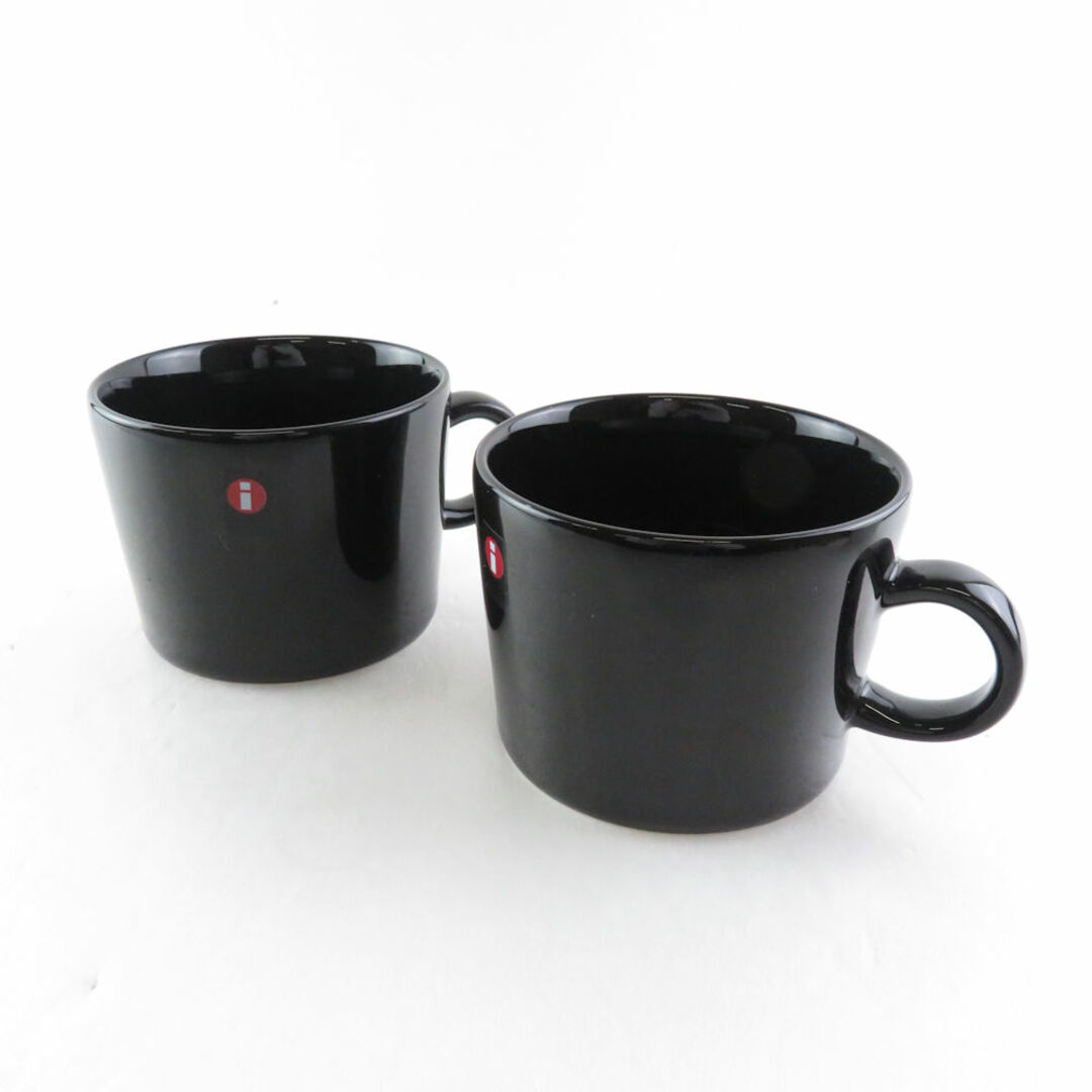 iittala(イッタラ)の美品 iittala イッタラ ティーマ カップ 2点 ペア 220ml ティー/コーヒー 北欧 黒 SU6789S  インテリア/住まい/日用品のキッチン/食器(グラス/カップ)の商品写真