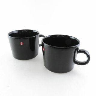 イッタラ(iittala)の美品 iittala イッタラ ティーマ カップ 2点 ペア 220ml ティー/コーヒー 北欧 黒 SU6789S (グラス/カップ)