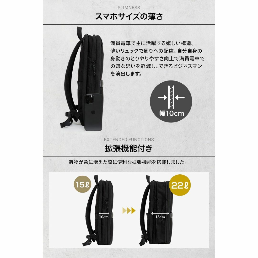 [Evoon] マルチビジネスリュックSlim ビジネスリュック 薄型 メンズ  その他のその他(その他)の商品写真