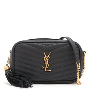 サンローラン(Saint Laurent)のサンローランパリ  レザー  ブラック レディース ショルダーバッグ(ショルダーバッグ)