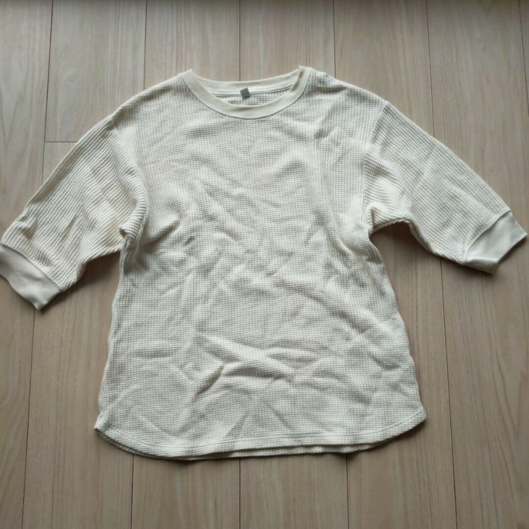 UNIQLO(ユニクロ)のワッフルシャツ　150cm キッズ/ベビー/マタニティのキッズ服女の子用(90cm~)(Tシャツ/カットソー)の商品写真