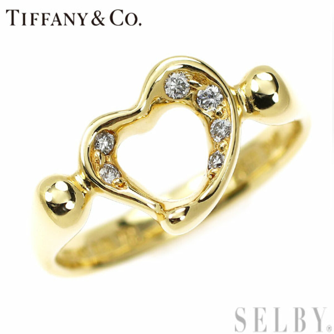 Tiffany & Co.(ティファニー)のティファニー K18YG ダイヤモンド リング オープンハート  レディースのアクセサリー(リング(指輪))の商品写真