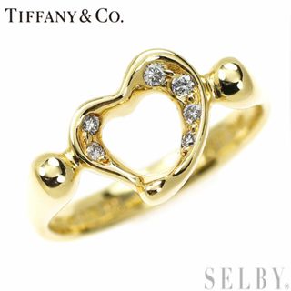 ティファニー(Tiffany & Co.)のティファニー K18YG ダイヤモンド リング オープンハート (リング(指輪))