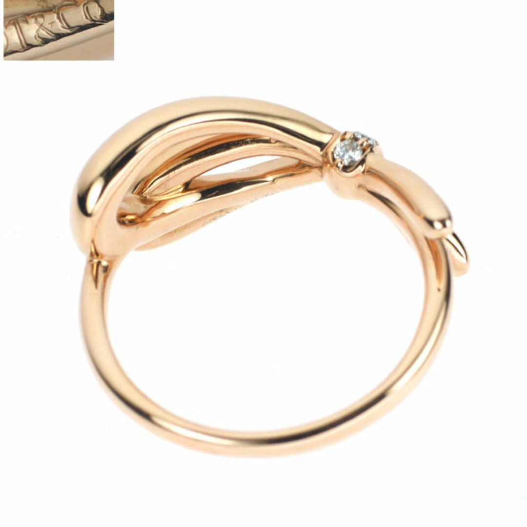 Tiffany & Co.(ティファニー)のティファニー K18PG ダイヤモンド リング ボウ　リボン レディースのアクセサリー(リング(指輪))の商品写真