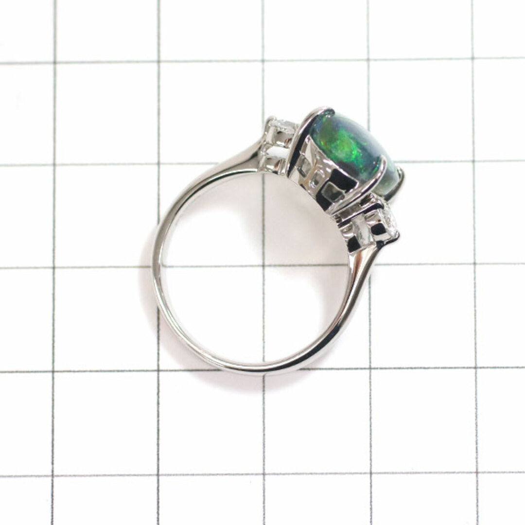 Pt900 ブラックオパール ダイヤモンド リング 3.40ct D0.26ct レディースのアクセサリー(リング(指輪))の商品写真