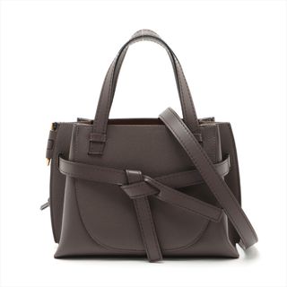 ロエベ(LOEWE)のロエベ ゲートトップハンドル レザー  ブラウン レディース ハンドバッグ(ハンドバッグ)