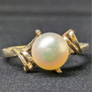 ミキモト(MIKIMOTO)の961 ミキモトパールリングK14YGイエローゴールド7.5mm13号(ネックレス)