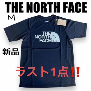 ザノースフェイス(THE NORTH FACE)の新品⭐️ノースフェイス　Tシャツ　ブラック　シンプルロゴ　M(Tシャツ/カットソー(半袖/袖なし))