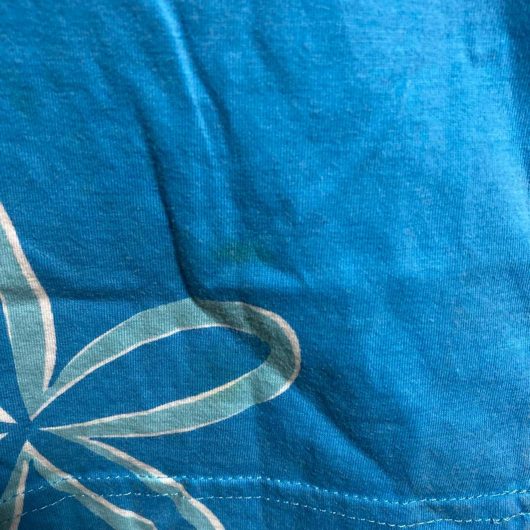 Disney(ディズニー)のDisney ディズニー　Tシャツ ミッキー　両面プリント　ブルー　XL メンズのトップス(Tシャツ/カットソー(半袖/袖なし))の商品写真