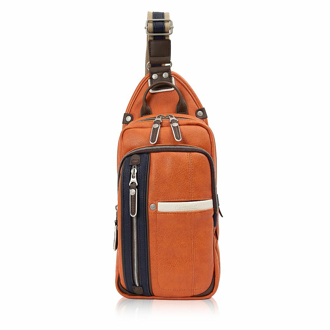 色: オレンジ[ムスタッシュ] ボディバッグ・ワンショルダー YVQ5985 メンズのバッグ(その他)の商品写真