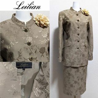 レリアン(leilian)の⁑【美品】レリアン　シルク混　セレモニースーツ　セットアップ　花(スーツ)