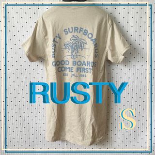 ラスティ(RUSTY)のRUSTYラスティサーフボードUS限定ボードロゴデザインTシャツS 1点物(サーフィン)