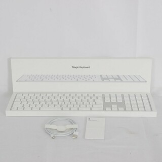 アップル(Apple)の【美品】Apple Magic Keyboard MQ052J/A シルバー テンキー付き JIS マジックキーボード アップル 本体(PC周辺機器)