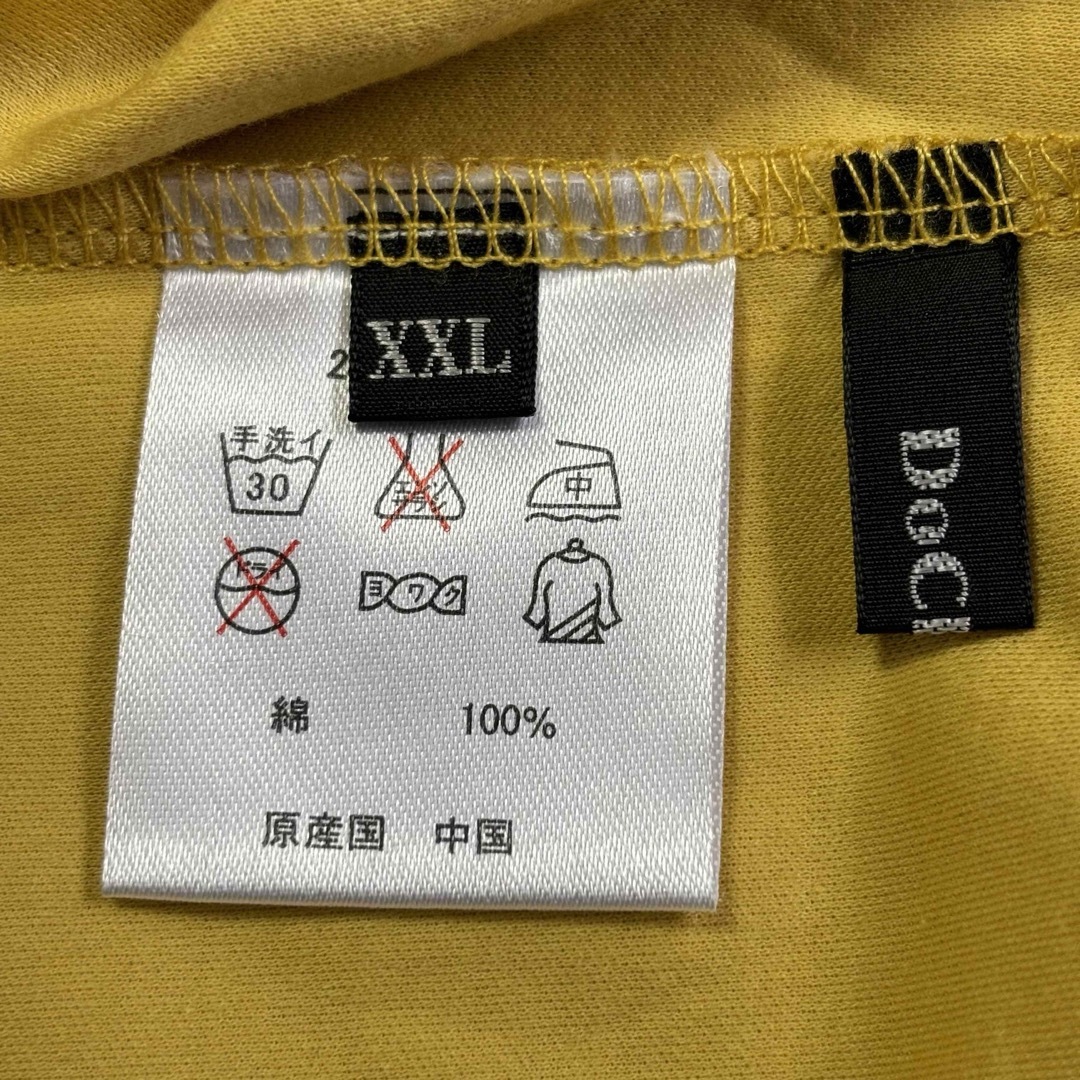 DoCLASSE(ドゥクラッセ)の【美品／訳あり】ドゥクラッセ❗️レディース　Tシャツ　カットソー　イエロー2XL レディースのトップス(Tシャツ(半袖/袖なし))の商品写真