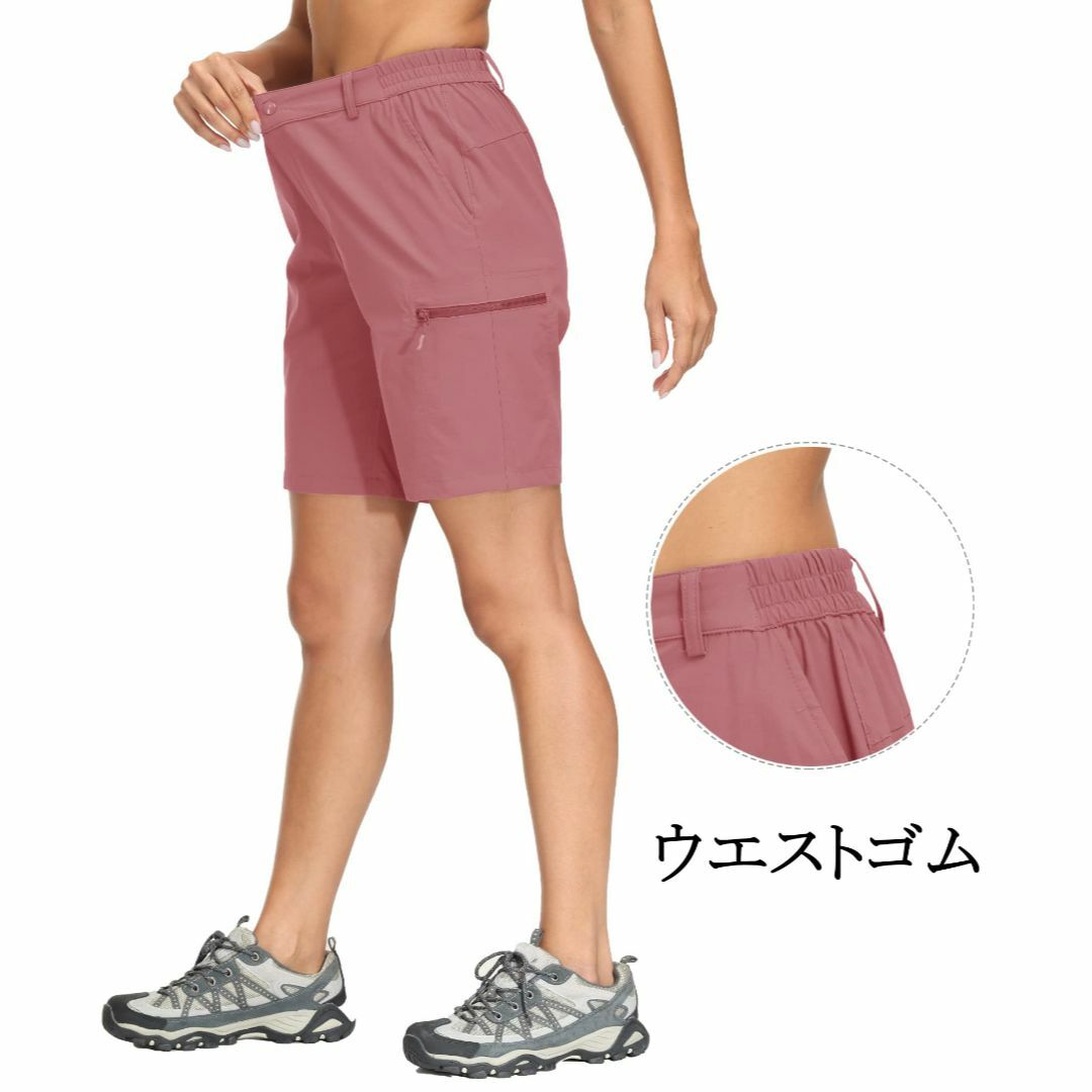 ショートパンツ 速乾 アウトドア短パン 撥水 5分丈 レディース 半ズボン トレ レディースのファッション小物(その他)の商品写真