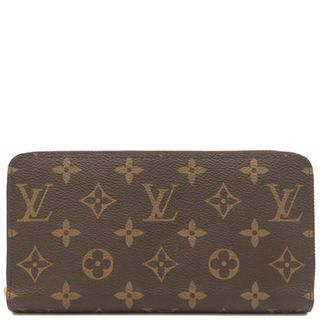 ルイヴィトン(LOUIS VUITTON)のルイヴィトン LOUIS VUITTON 長財布 ジッピーウォレット モノグラムキャンバス コクリコ ゴールド金具 茶 赤 ラウンドファスナー  M41895 RFID 【箱】【中古】(財布)