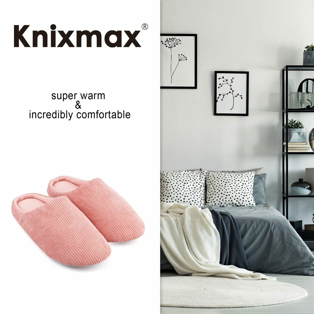 Knixmax ルームシューズ レディーススリッパ メンズ ルームシューズ 室内 レディースの靴/シューズ(その他)の商品写真