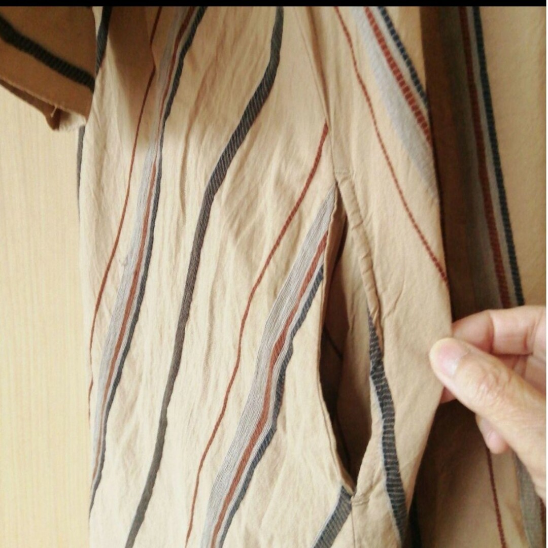 レディース　Aライン　七分袖　チュニック　4L レディースのワンピース(ひざ丈ワンピース)の商品写真