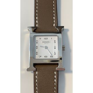 Hermes - HERMES エルメス Hウォッチ PM25mm エトゥープ シルバー