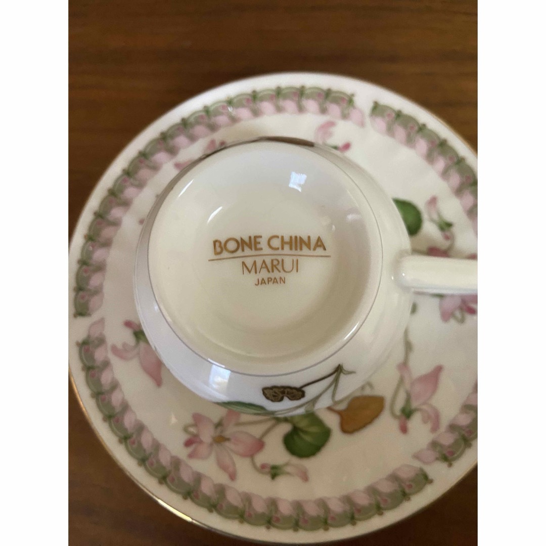 NARUMI(ナルミ)のMARUI BONE CHINA カップとソーサーの2客セット インテリア/住まい/日用品のキッチン/食器(グラス/カップ)の商品写真