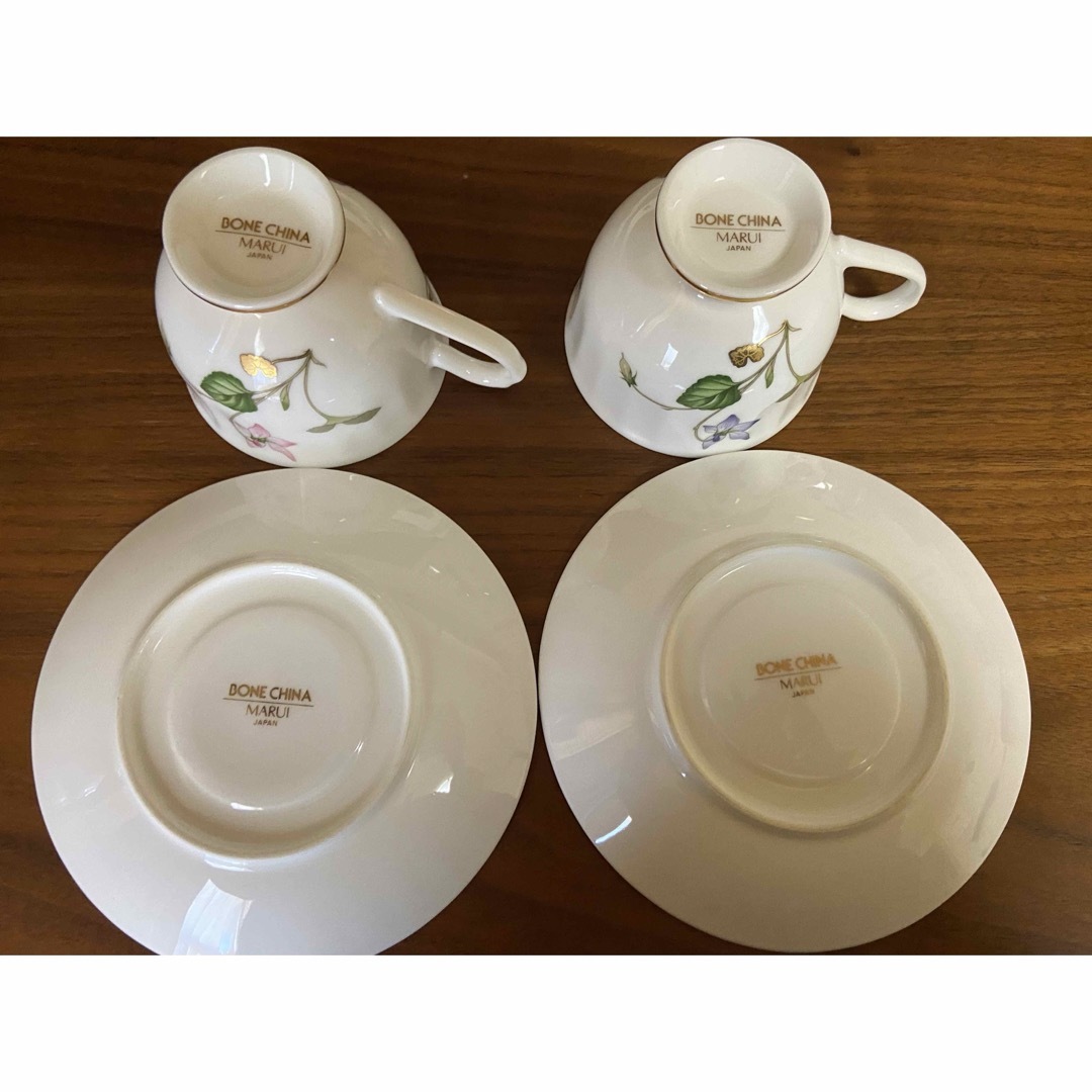 NARUMI(ナルミ)のMARUI BONE CHINA カップとソーサーの2客セット インテリア/住まい/日用品のキッチン/食器(グラス/カップ)の商品写真