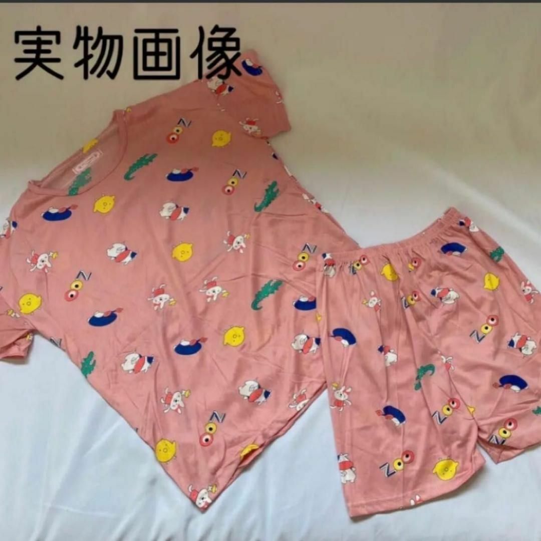 XL　ピンク　速乾　アニマル　薄手　上下セット部屋着　パジャマ  ルームウェア レディースのルームウェア/パジャマ(ルームウェア)の商品写真