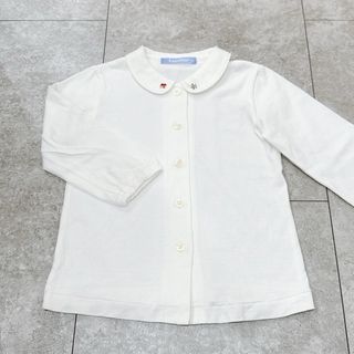 familiar - 【 美品 】ファミリア  familiar 白 シャツ 長袖 キッズ 90cm