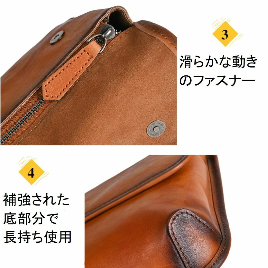 【色: オレンジ】[NICE SELECTION] サコッシュ ミニショルダーバ メンズのバッグ(その他)の商品写真
