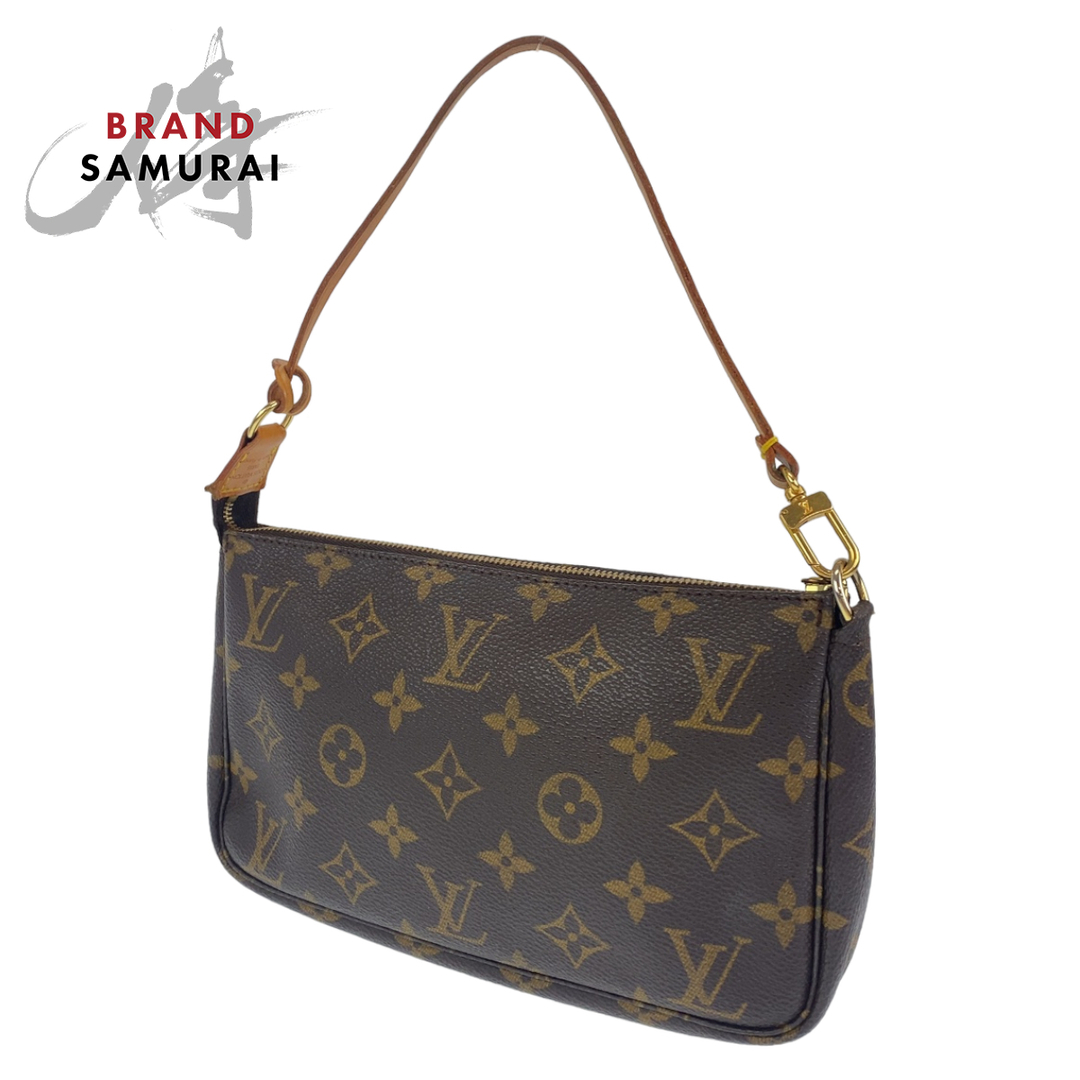 LOUIS VUITTON(ルイヴィトン)のLOUIS VUITTON ルイヴィトン モノグラム ブラウン 茶 ベージュ ゴールド金具 PVC M51980 ポーチ アクセソワール レディース 405759 【中古】 レディースのファッション小物(ポーチ)の商品写真