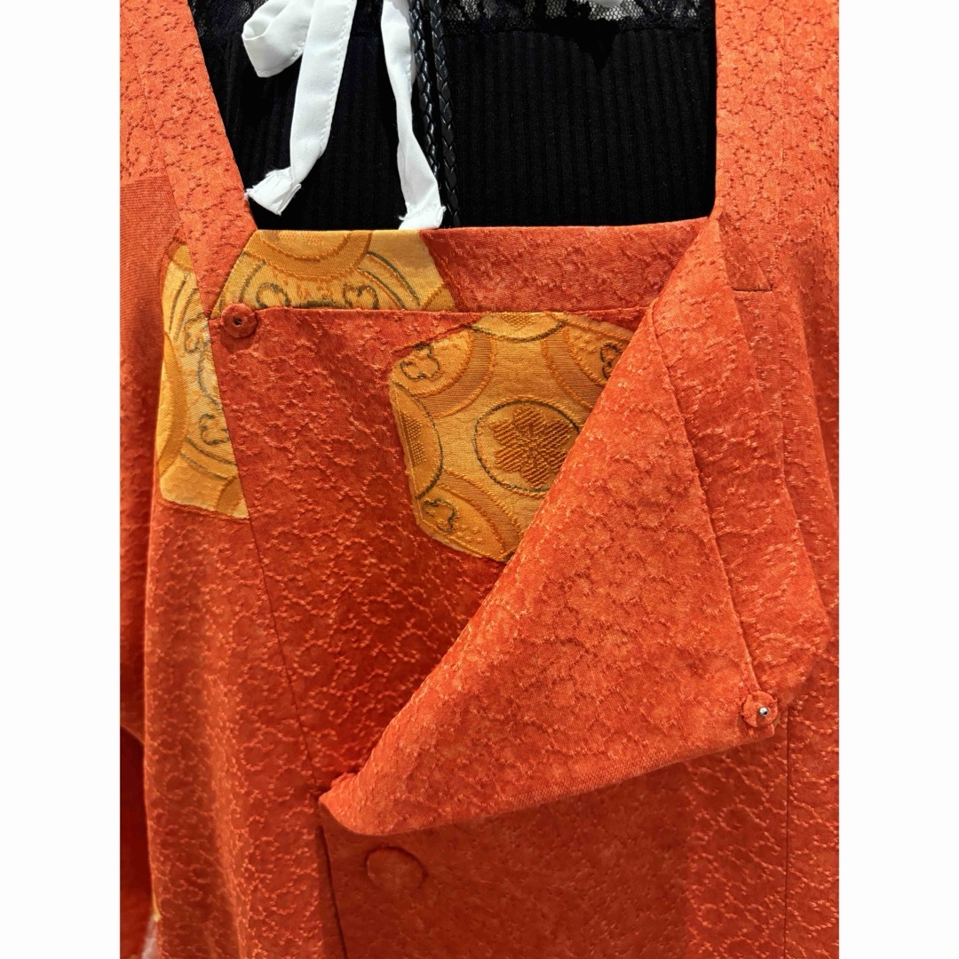 羽織 道行コート オレンジ レディースのジャケット/アウター(その他)の商品写真