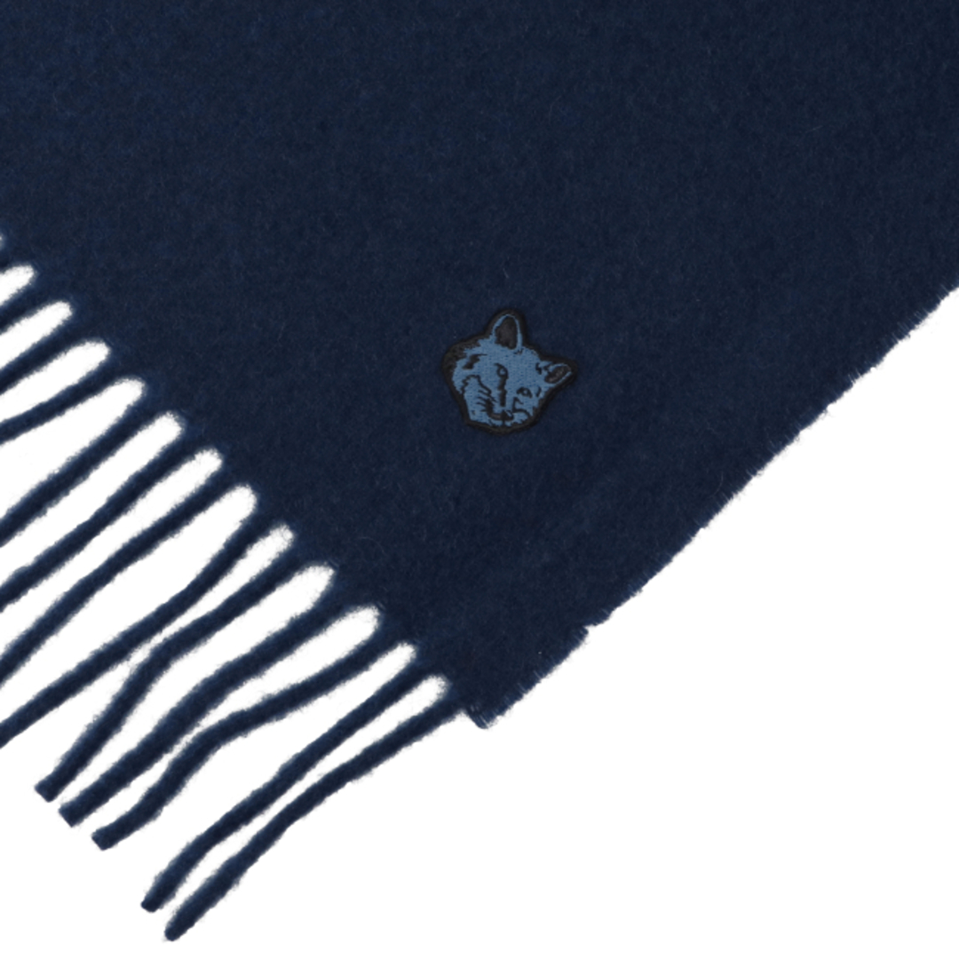 MAISON KITSUNE'(メゾンキツネ)のメゾンキツネ/MAISON KITSUNE ストール メンズ TAILLE UNIQUE マフラー INK BLUE LM06201WA0018-0012-P476 _0410ff メンズのファッション小物(マフラー)の商品写真