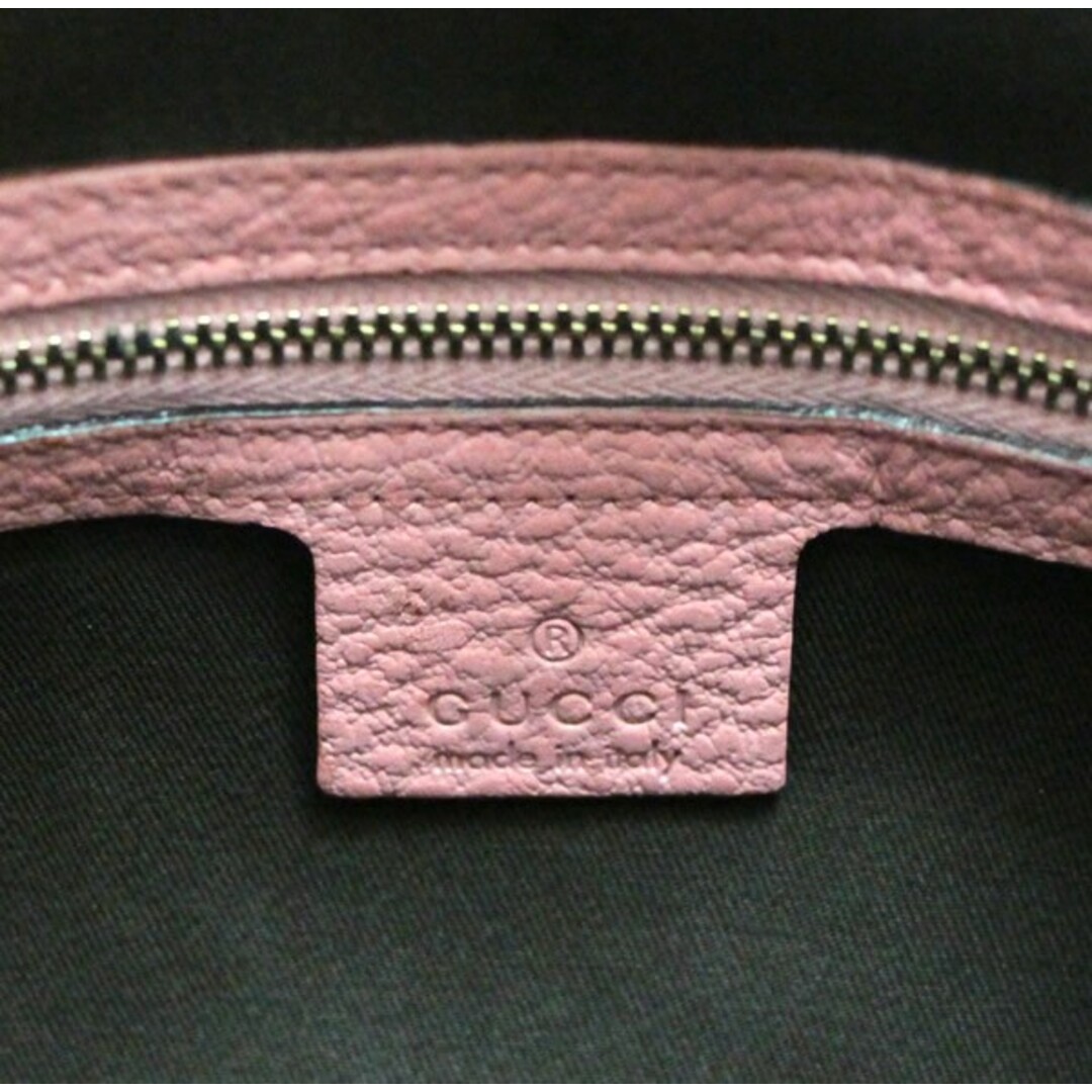 Gucci(グッチ)のグッチ GUCCI バンブー ハンドバッグ スタッズ レザー ピンク 【65282】 レディースのバッグ(ハンドバッグ)の商品写真