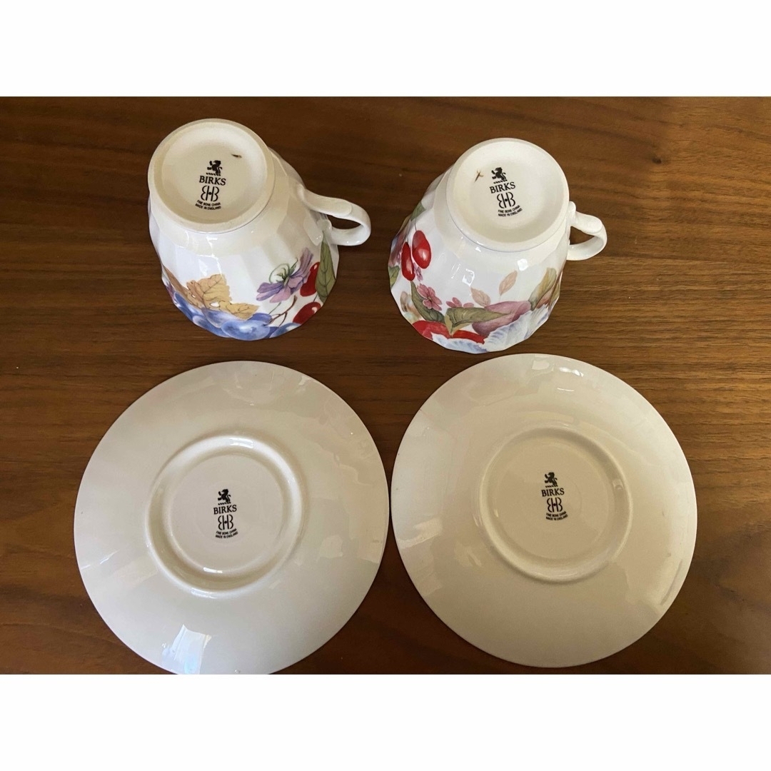 MINTON(ミントン)のBIRKS  MINTON　BIRKS　 バークスティーカップ＆ソーサー　2客 インテリア/住まい/日用品のキッチン/食器(グラス/カップ)の商品写真