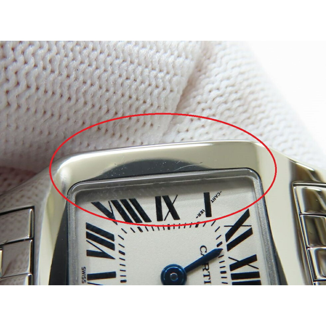 Cartier(カルティエ)のカルティエ W25064Z5 サントス ドゥ モワゼル SM SS クォーツ　レディース 時計 【池袋店】【中古】 レディースのファッション小物(腕時計)の商品写真