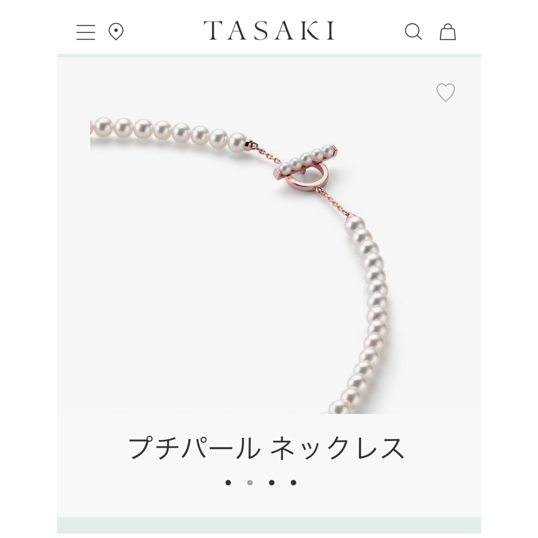 TASAKI(タサキ)のタサキ　プチパールネックレス　SGK18  2017年購入　保証書付き美品 レディースのアクセサリー(ネックレス)の商品写真