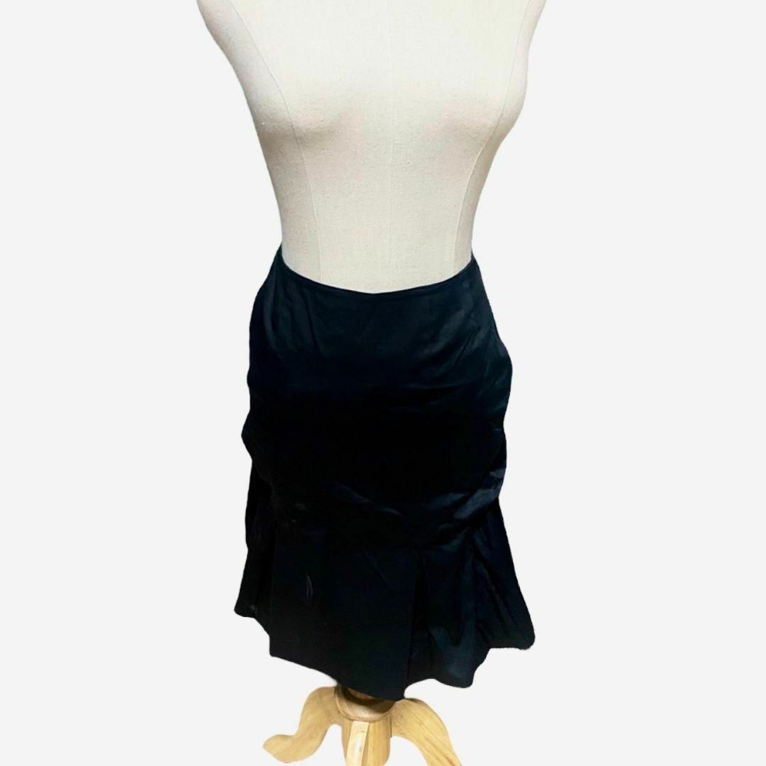 Le souk(ルスーク)の【小さいサイズ◎】Le souk マーメイドスカート 34 ブラック 綿97% レディースのスカート(ひざ丈スカート)の商品写真