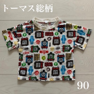 西松屋 - 西松屋 トーマス 総柄 半袖Tシャツ 90 機関車トーマス 90