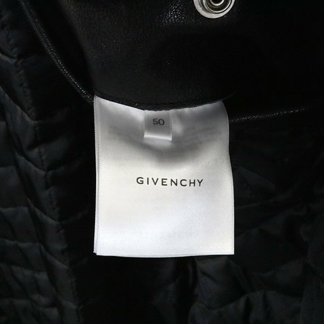 GIVENCHY(ジバンシィ)のGIVENCHY 銀座店 ジバンシー ロゴ フーデッド バーシティ ジャケット スタジャン メンズ size:50 黒 95024 メンズのジャケット/アウター(スタジャン)の商品写真