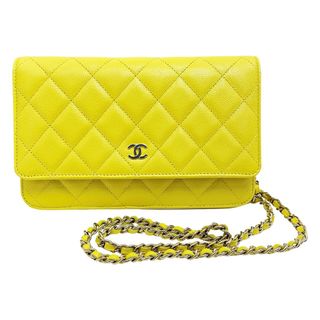 シャネル(CHANEL)の☆☆CHANEL シャネル マトラッセ AP0250 イエロー チェーンウォレット ショルダーバッグ キャビアスキン レディース ゴールド金具(ショルダーバッグ)