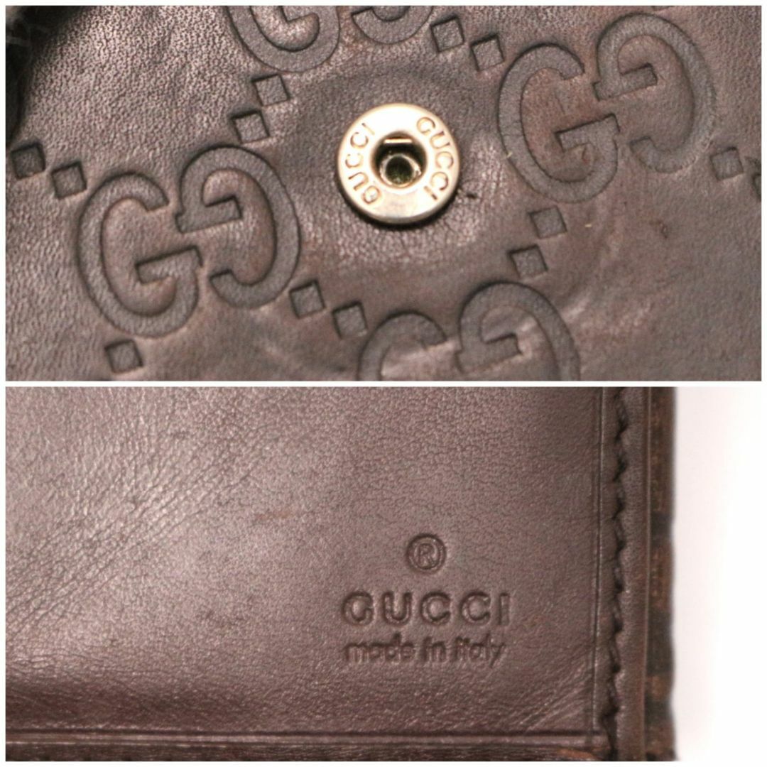 Gucci(グッチ)のグッチ 112715 グッチシマ 長財布 ロングウォレット レザー 茶 ブラウン レディースのファッション小物(財布)の商品写真