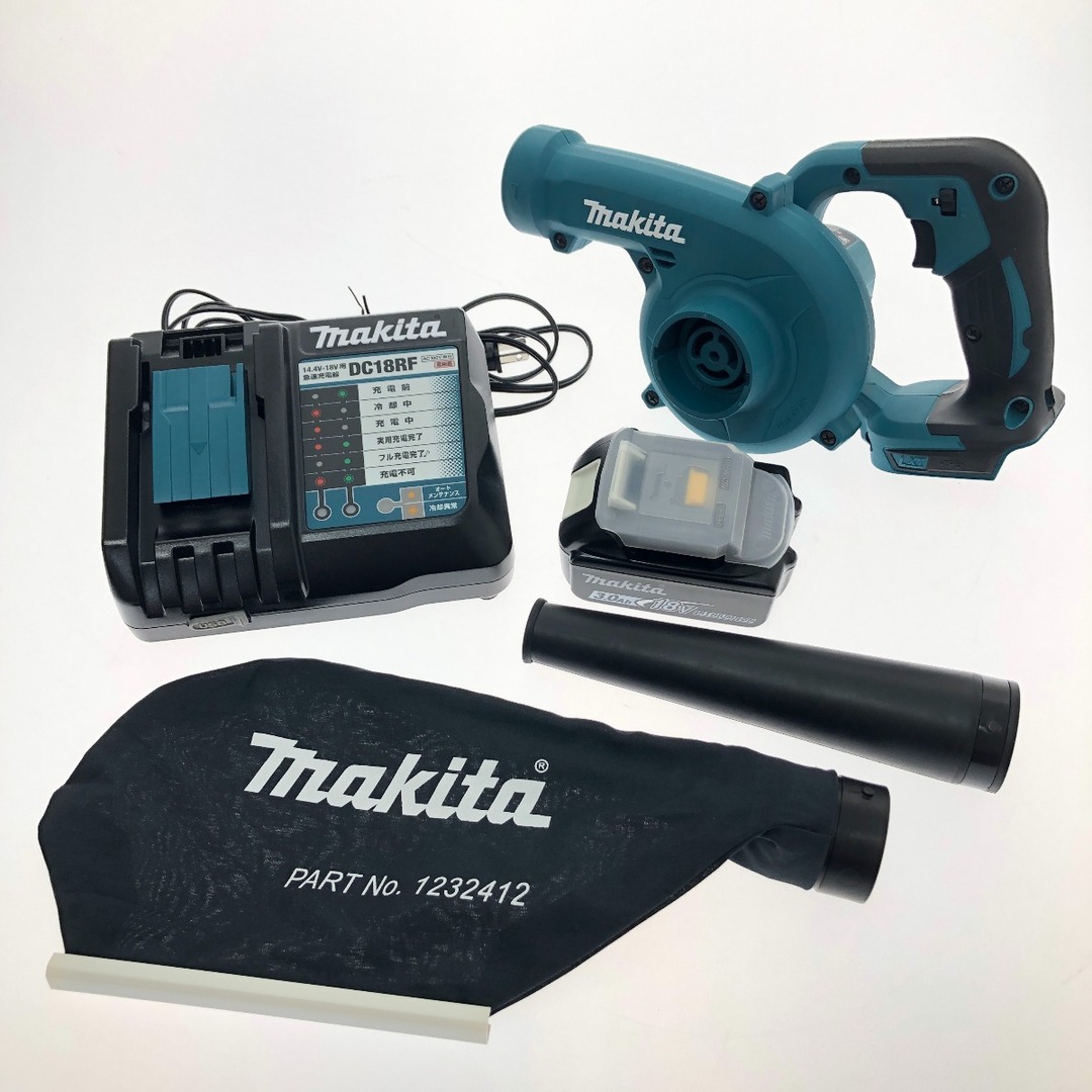 Makita(マキタ)の□□MAKITA マキタ 充電式ブロワ 18V UB185DRF ブルー インテリア/住まい/日用品の文房具(その他)の商品写真