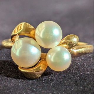 ミキモト(MIKIMOTO)の473 ミキモトパールリングK18YGイエローゴールド5mm～6mm11号(リング(指輪))